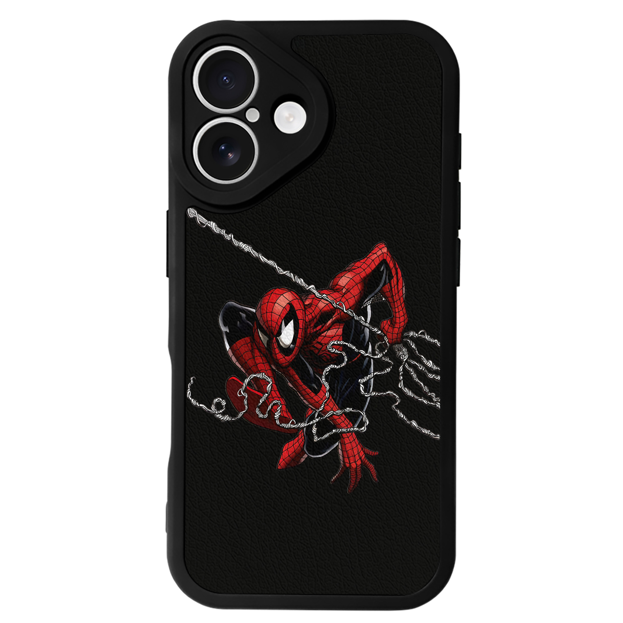 Spider Man スパイダーマン 【iPhone 16シリーズ対応】シリコンスマホケース（レザー調） 材質：シリコン